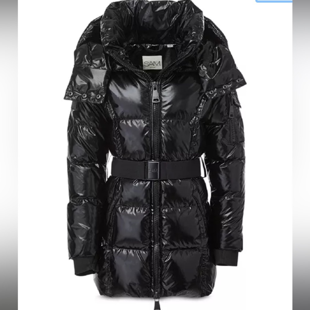 SAM. Girls' Soho Belted Down Puffer Jacket - size 14